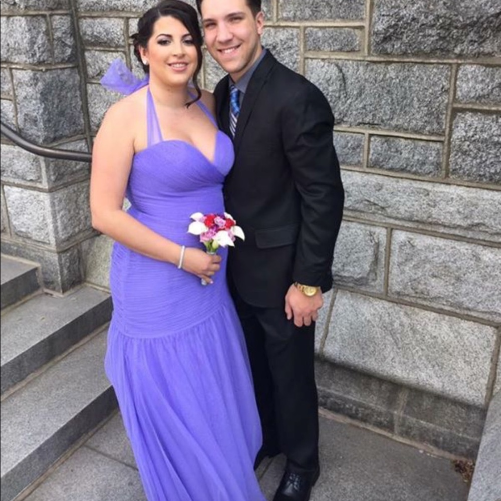 Lavender mermaid prom gown
